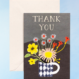 greeting card - floral thank you