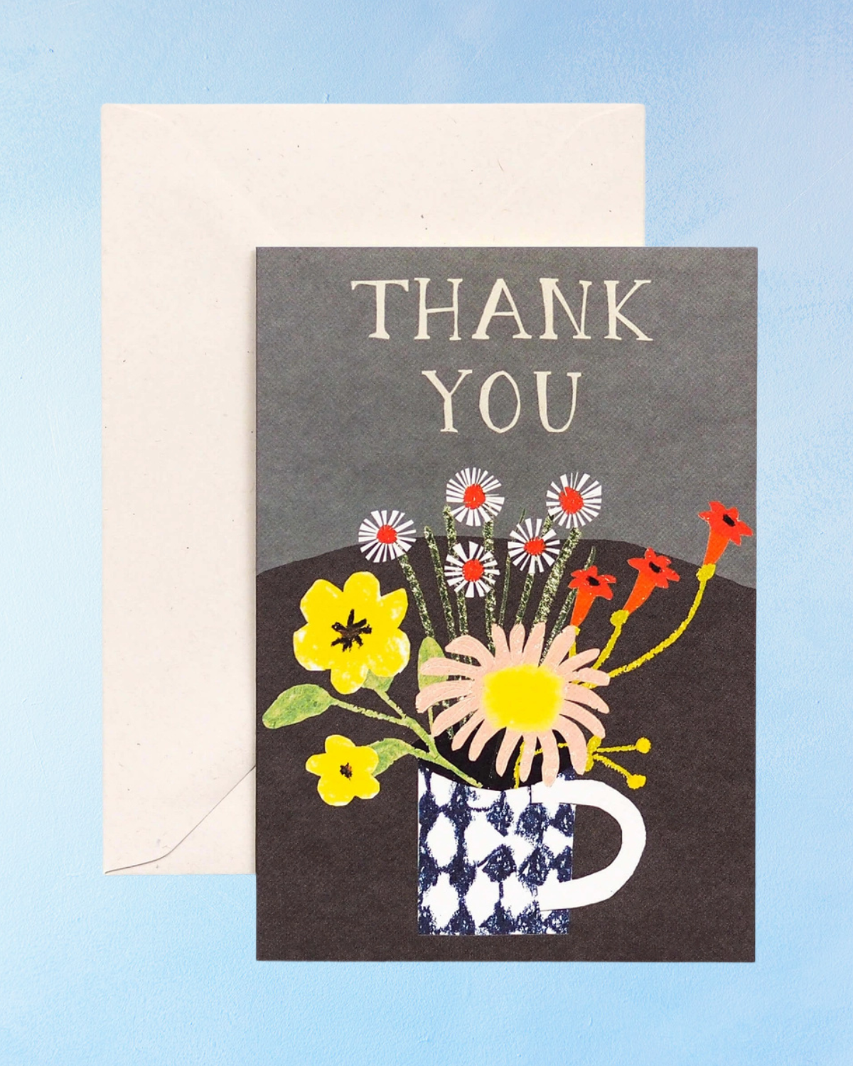 greeting card - floral thank you