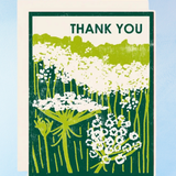 greeting card - thank you queen anne's lace (pack of 6)