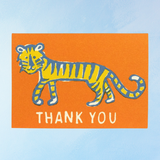 greeting card - thank you little tiger (6 pack)
