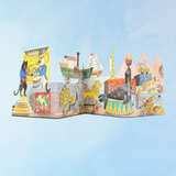 greeting card - tin toys concertina