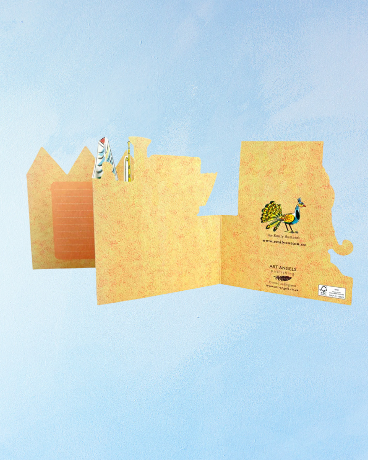 greeting card - tin toys concertina