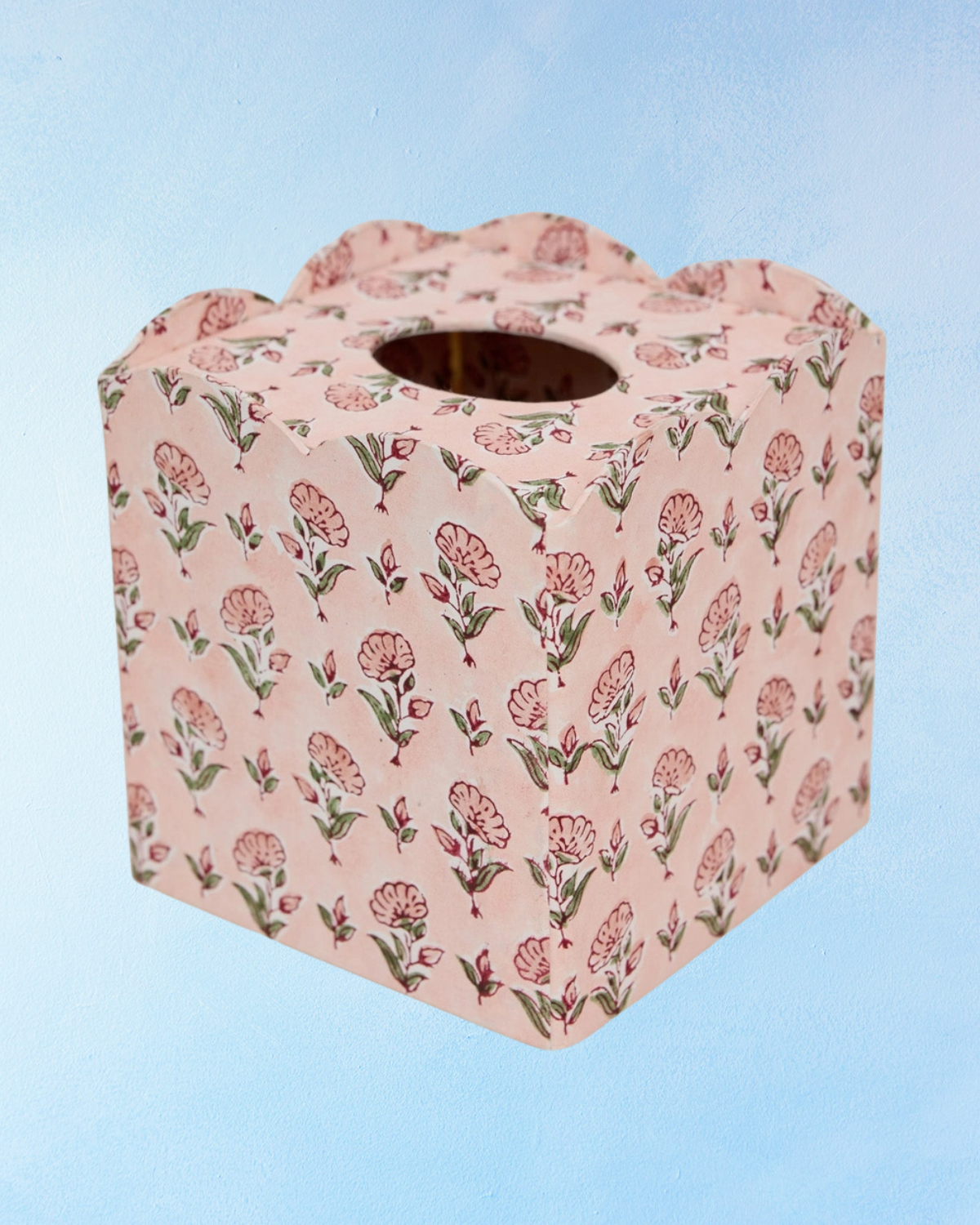 tissue box cover - ditsy floral blush