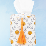 tissue box cover - seashell