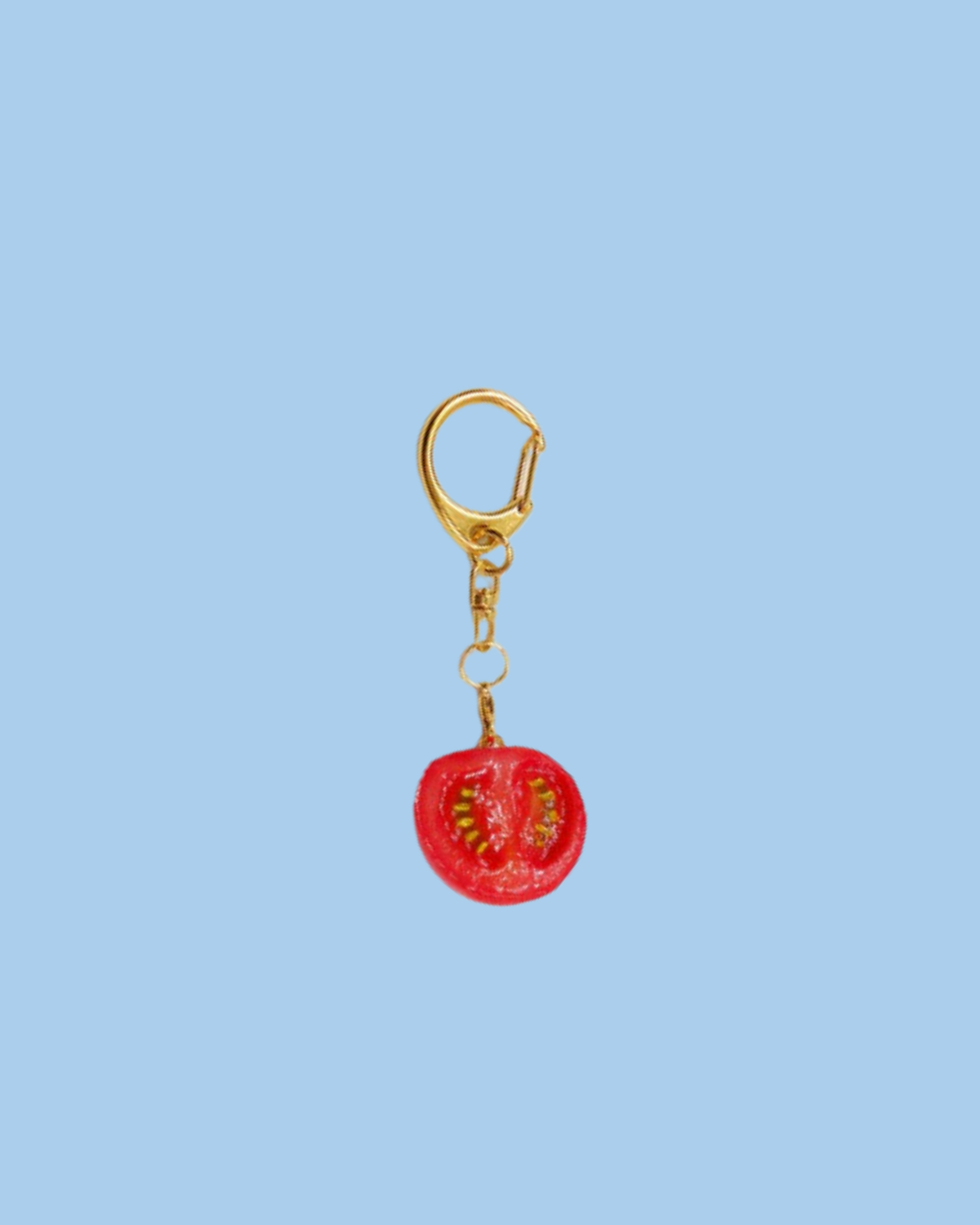 keychain - half cherry tomato