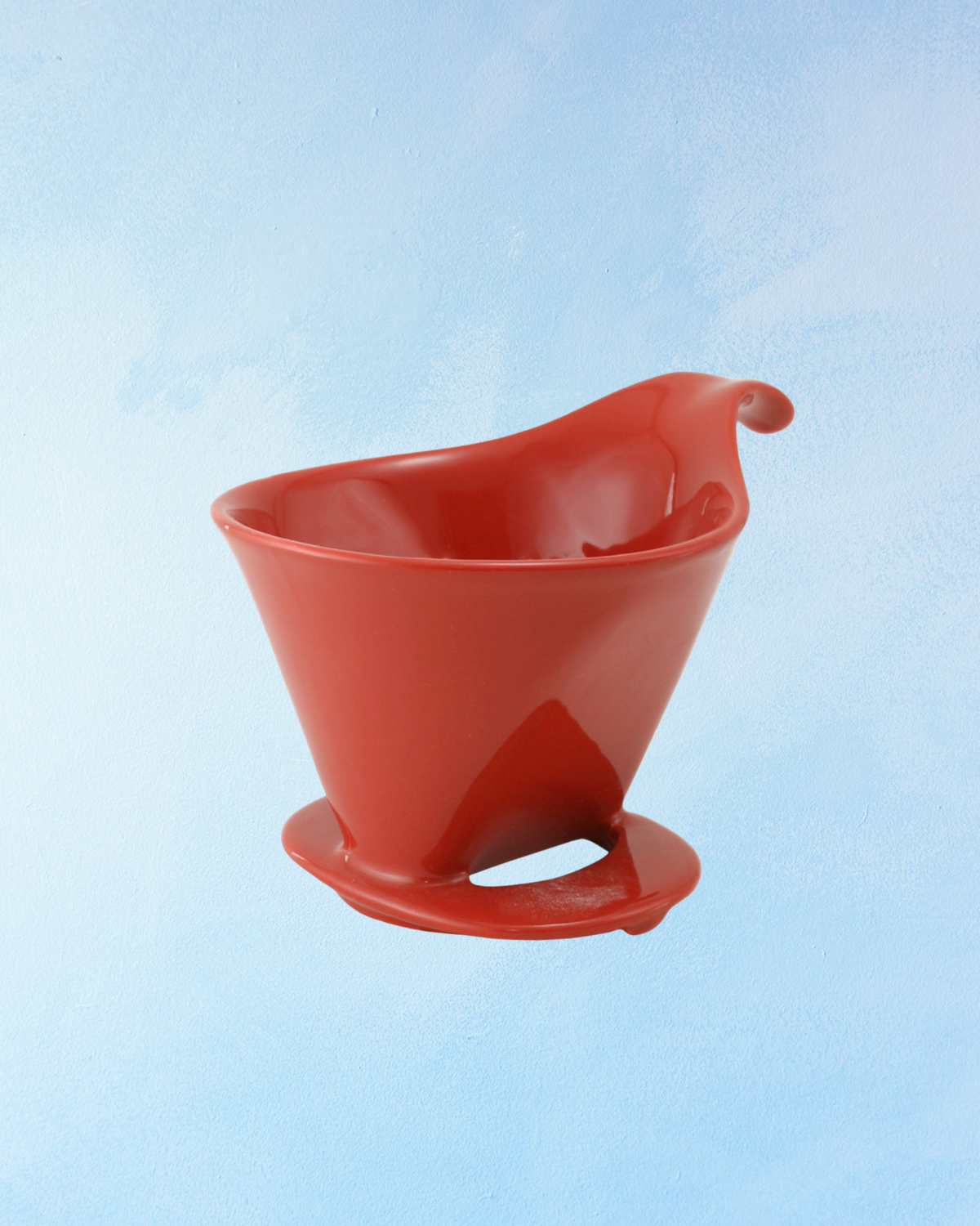 ceramic coffee dripper - tomato