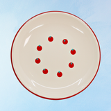 enamelware - dinner plate: tomato