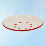 enamelware - dinner plate: tomato