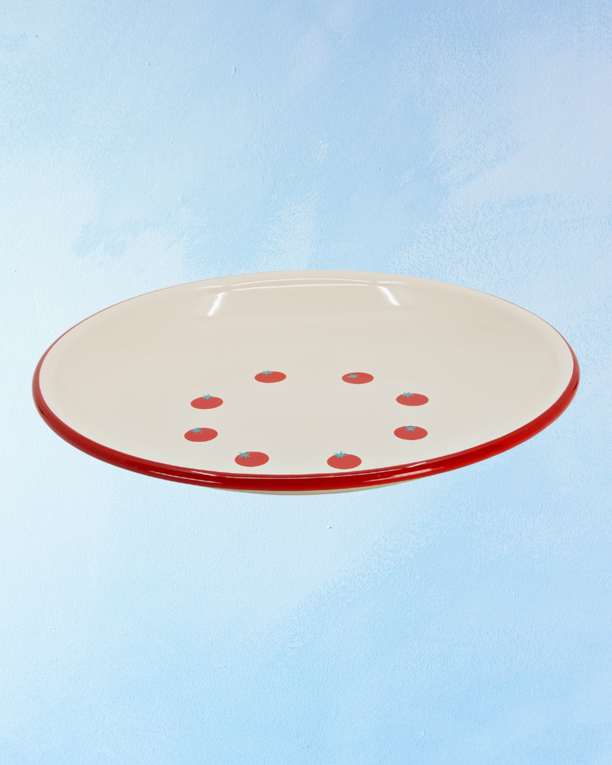 enamelware - dinner plate - tomato