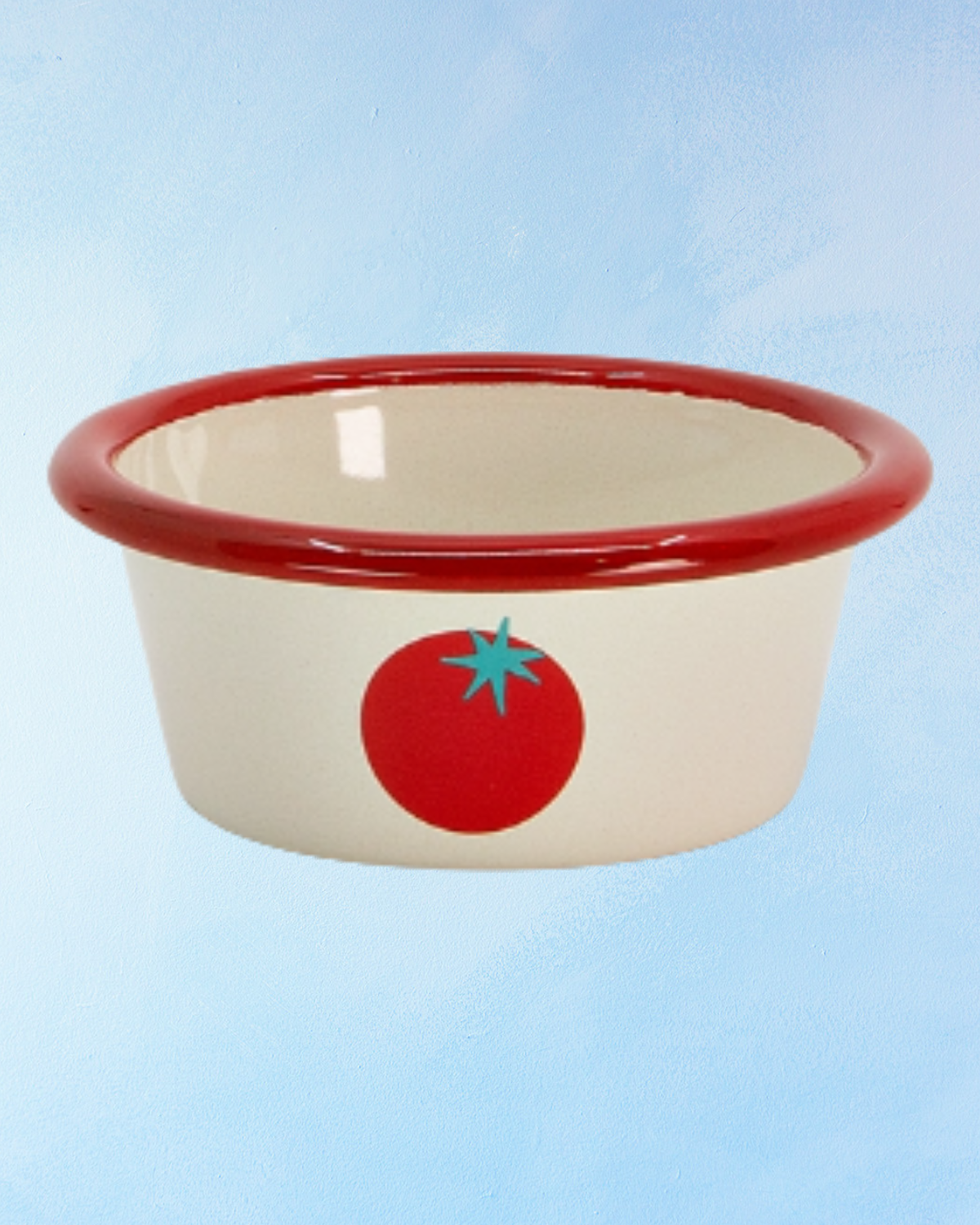 enamelware - ramekin - tomato