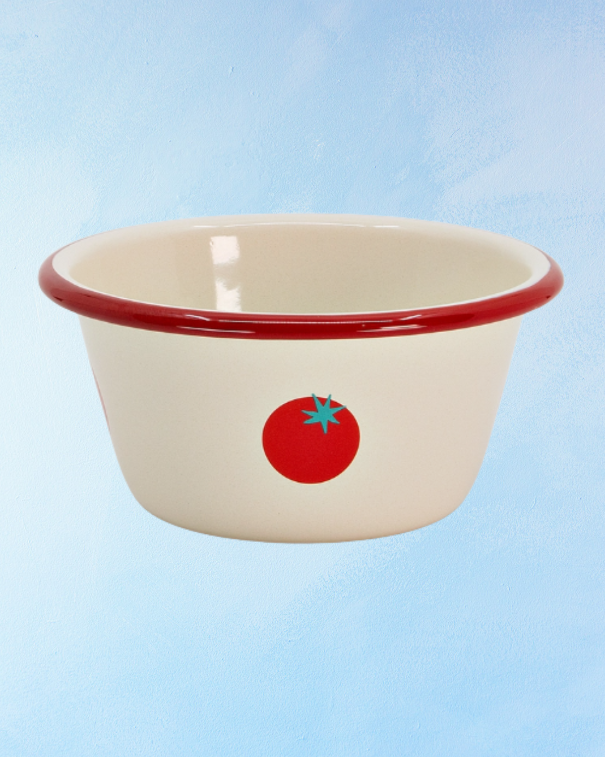 enamelware - soup bowl - tomato