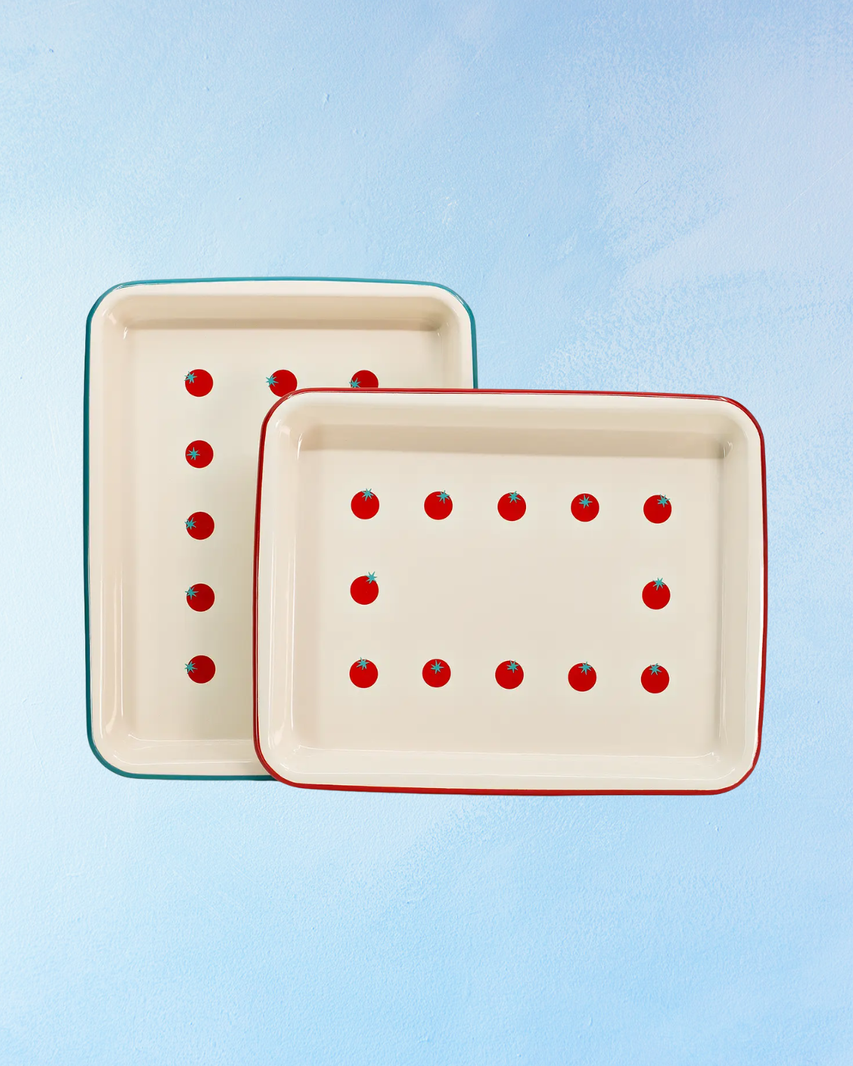 enamelware - tray: tomatoes