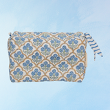 travel pouch - trellis indigo