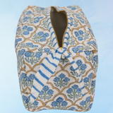 travel pouch - trellis indigo