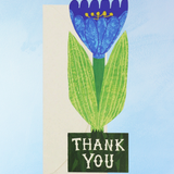greeting card - thank you tulip