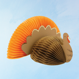 place cards - honeycomb turkey