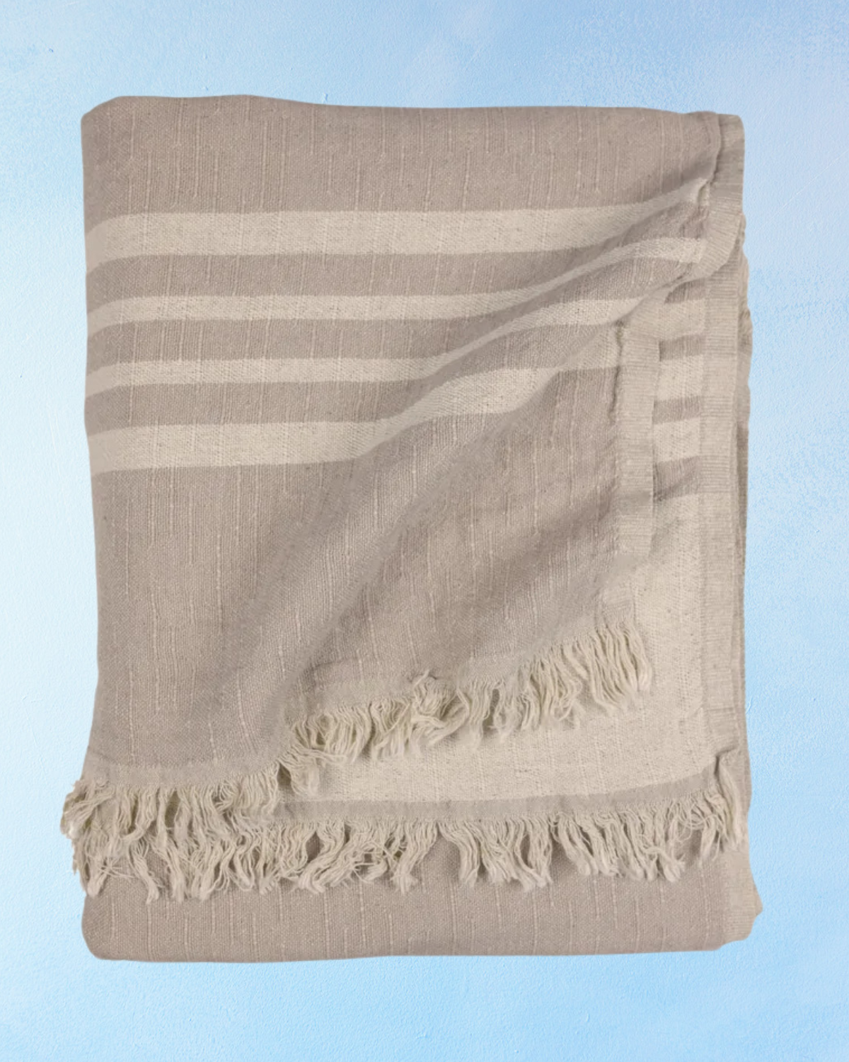 linen blanket - sandstone