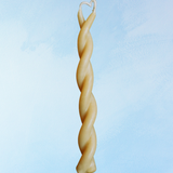 candle - hand dipped beeswax taper - twin flame