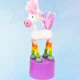 toy - push puppet - unicorn - purple base