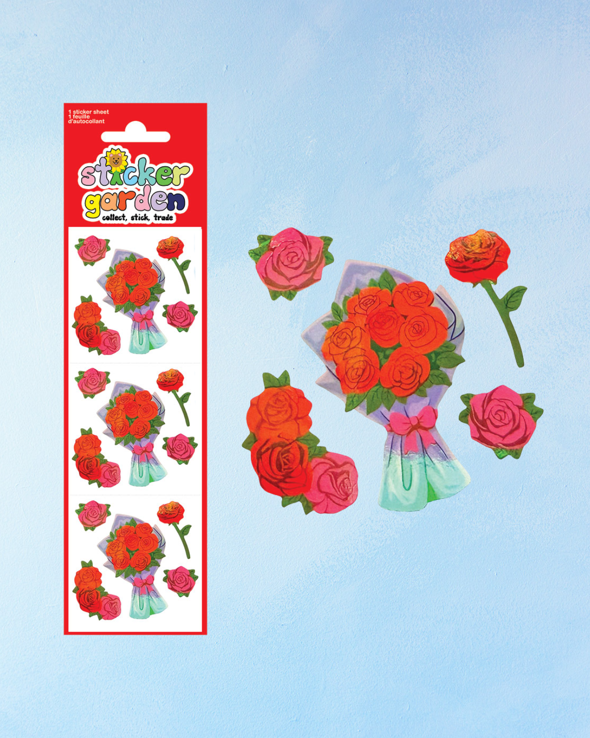 sticker sheet - jewel roses