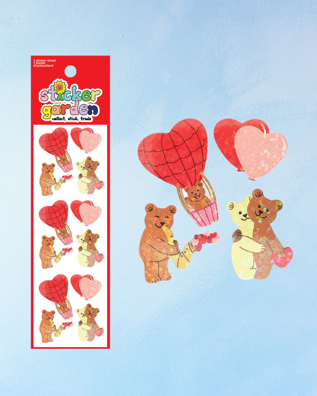 sticker sheet - love is in the bears (air)