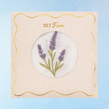 coaster -  lavender embroidered cotton (set of four)