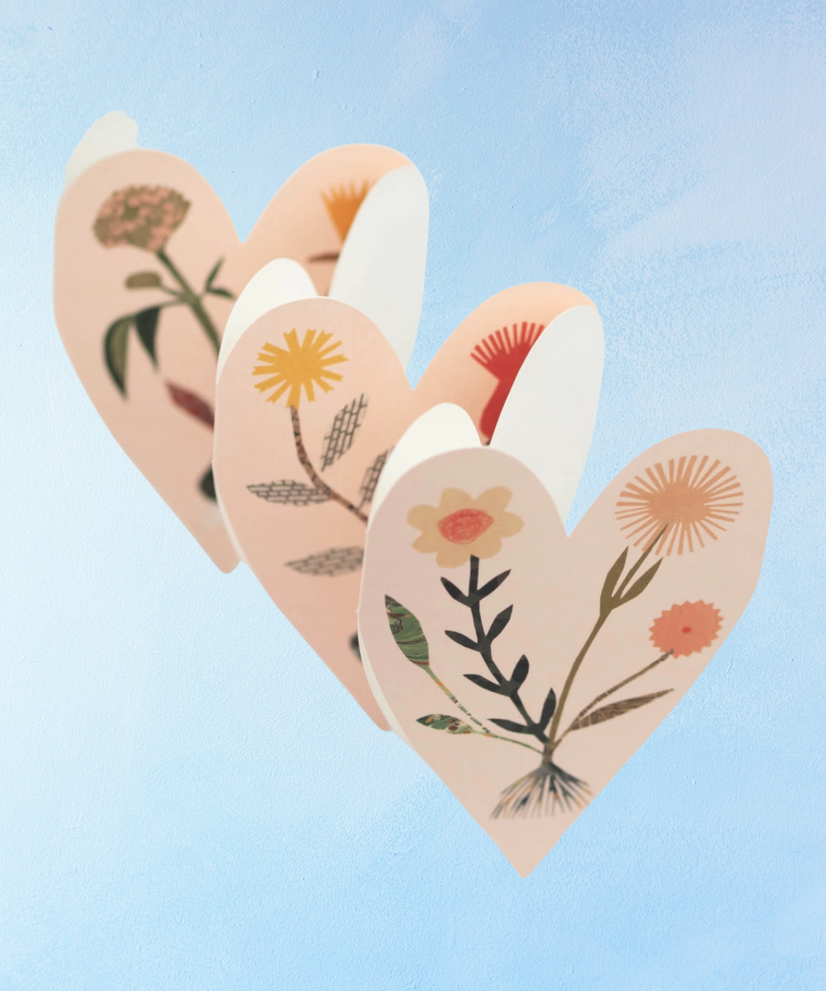 greeting card - hearts concertina
