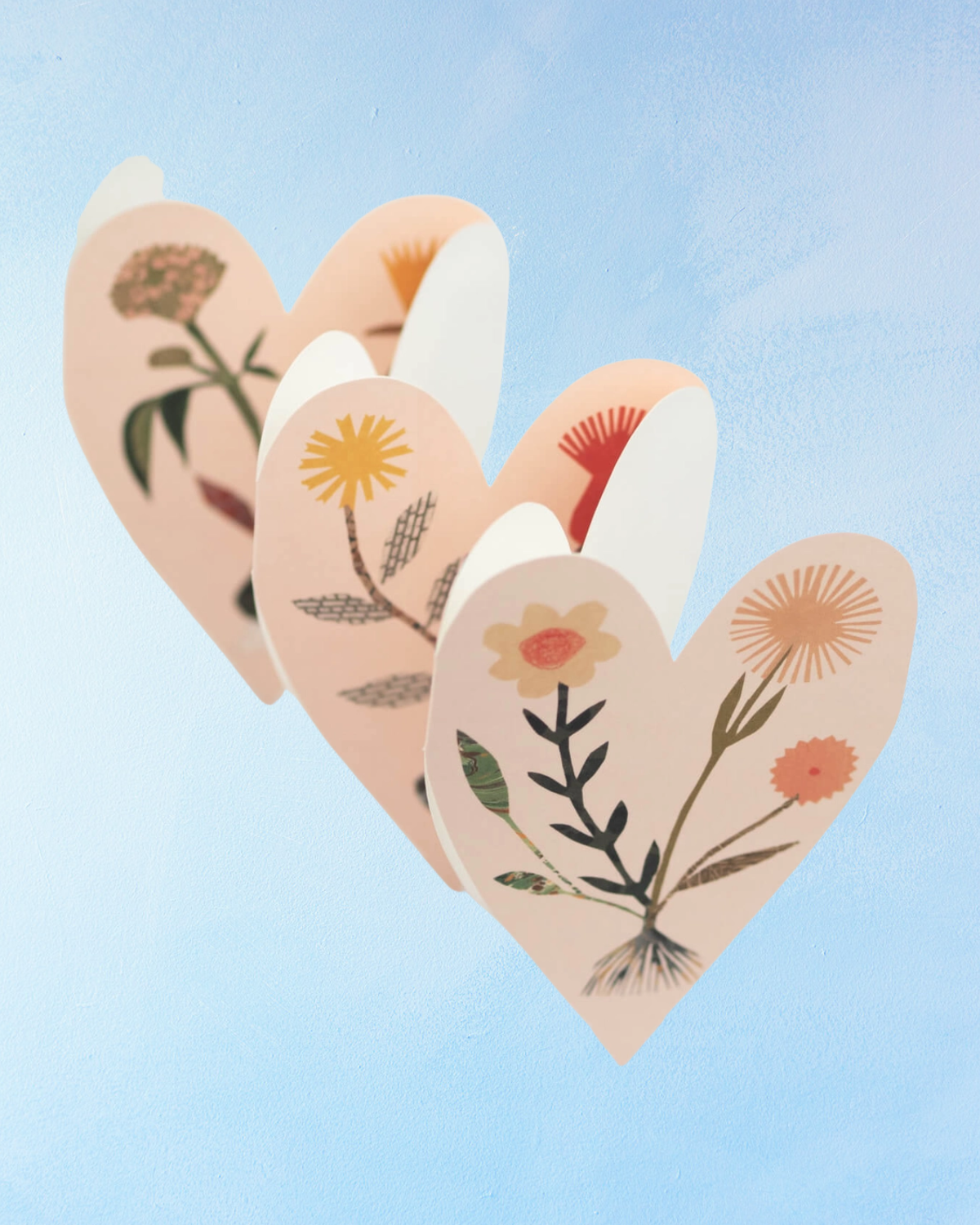 greeting card - hearts concertina