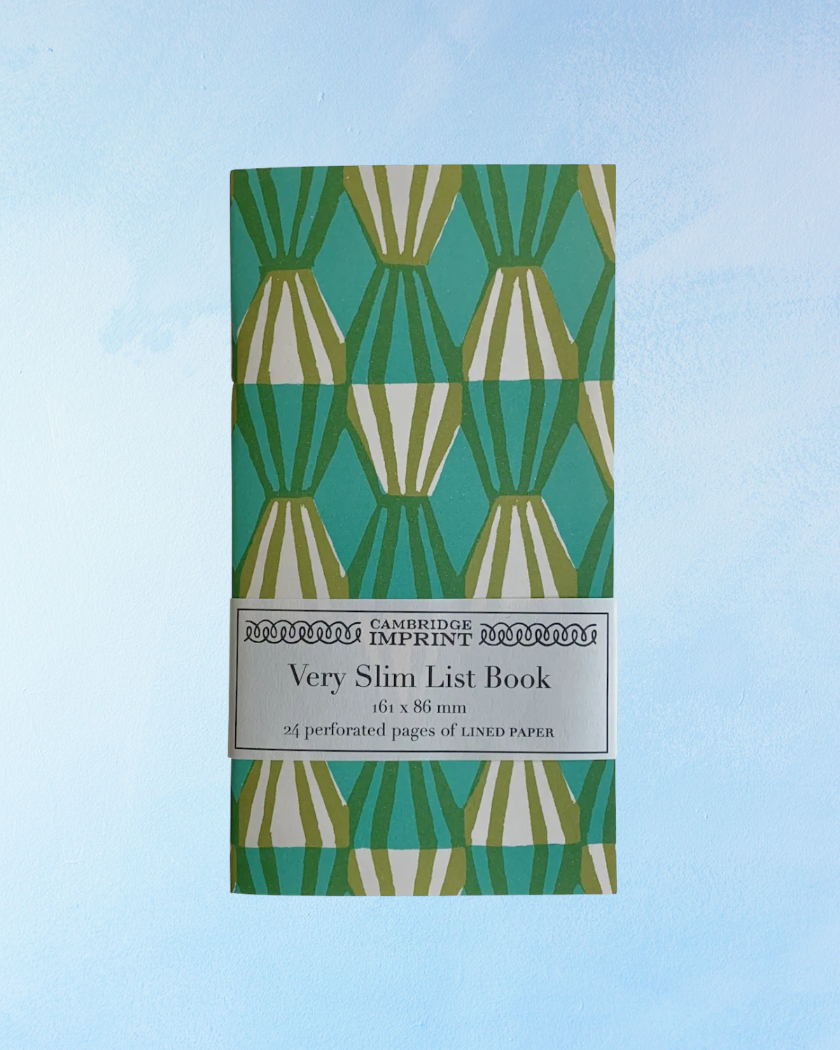 very slim list book - threadwork sap green