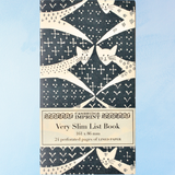 very slim list book - cats - navy