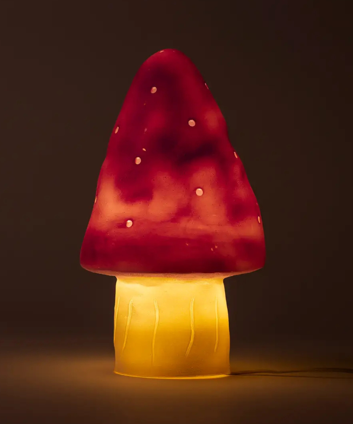 table lamp - vintage pink mushroom - small