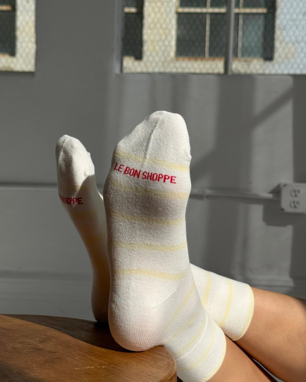 socks - wally - lemon stripe