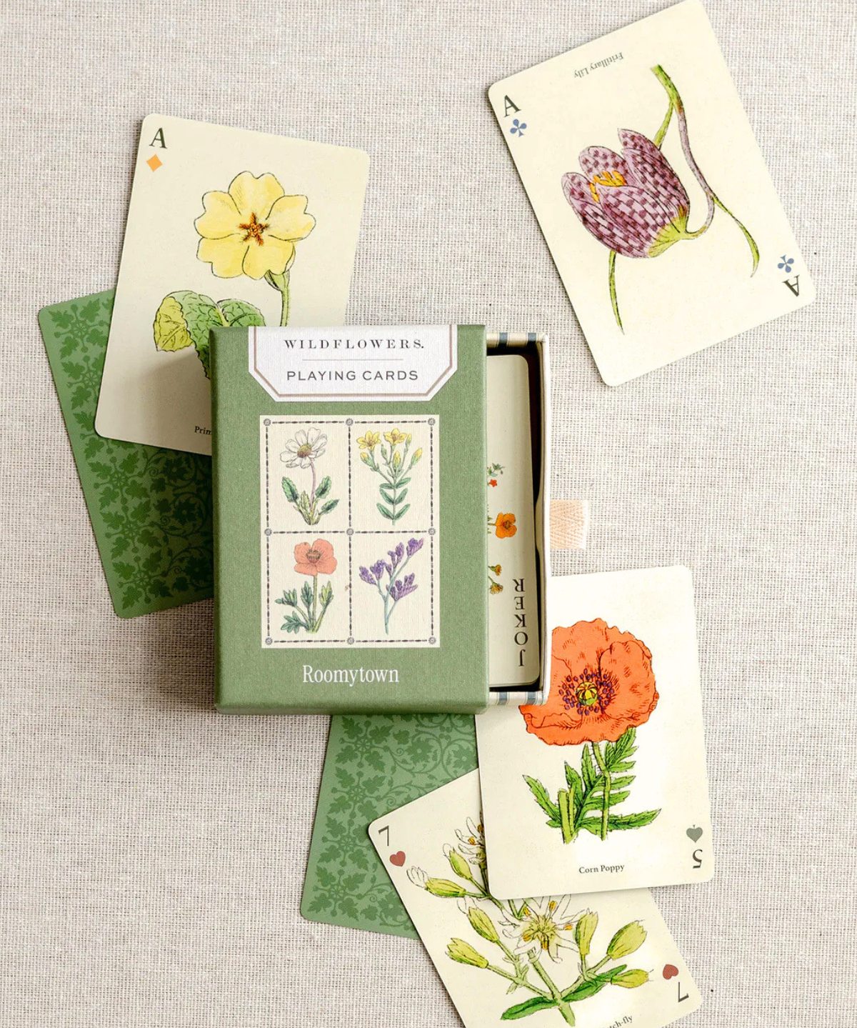 jeu : cartes à jouer - aquarelle de fleurs sauvages