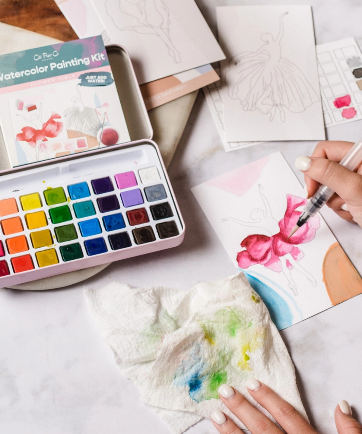 watercolour painting kit - english countryside