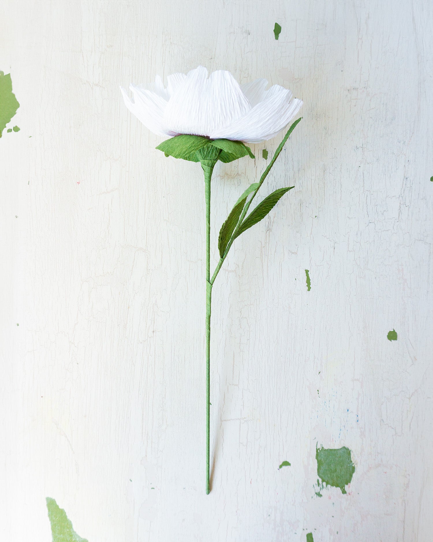 handmade paper flower - white rose