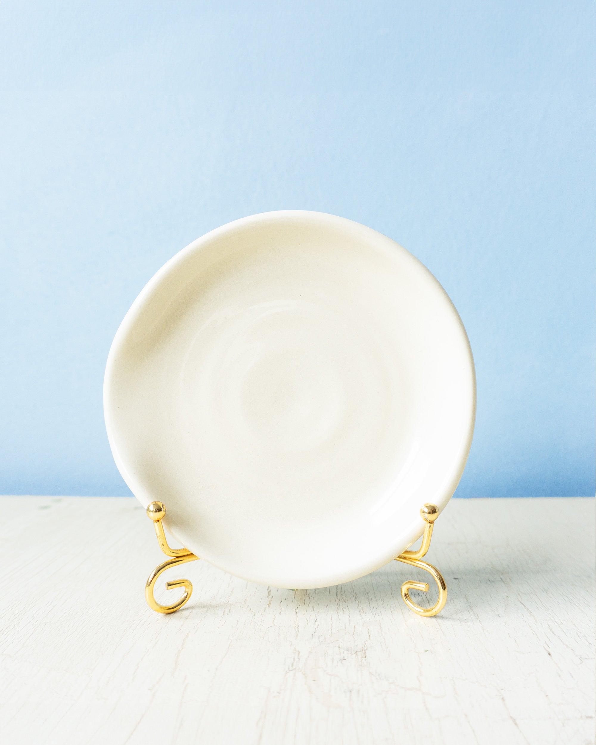 stoneware spoon rest - pearl