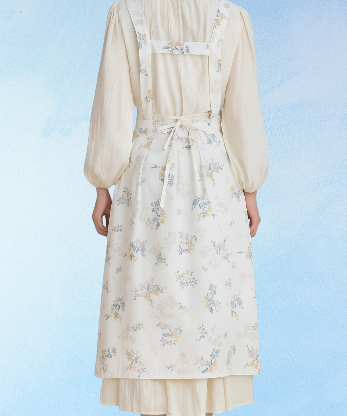 apron - white floral