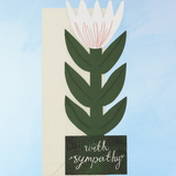 greeting card - white lily with sympathy