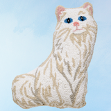pillow - white cat
