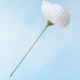 handmade paper flower - white poppy