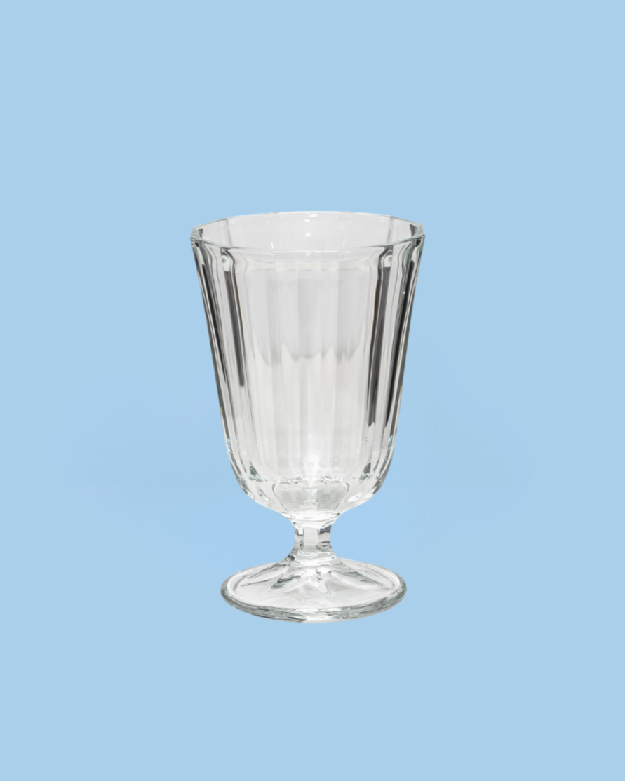 glassware - faceted, vintage style wine glass