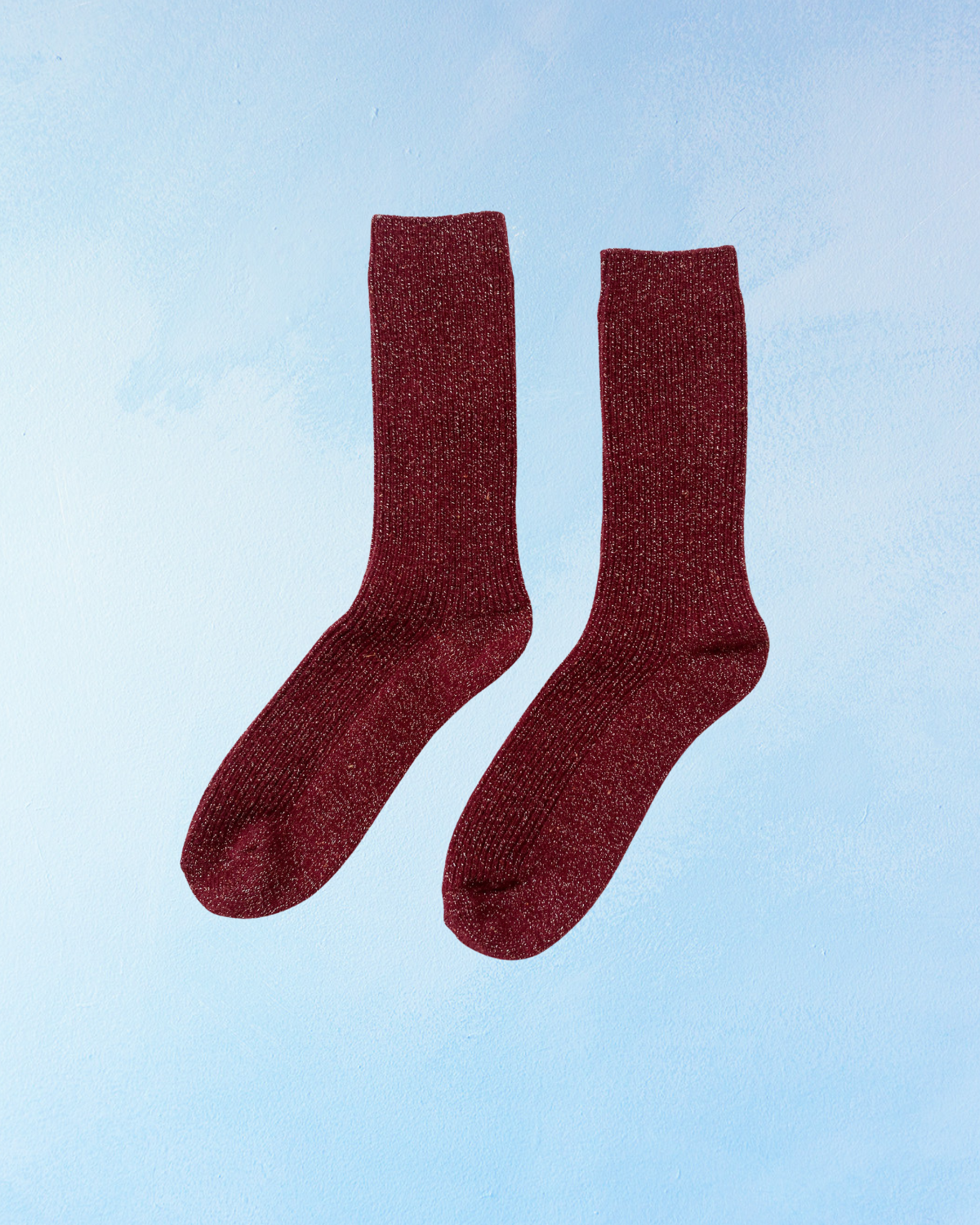 socks - winter sparkle - wine