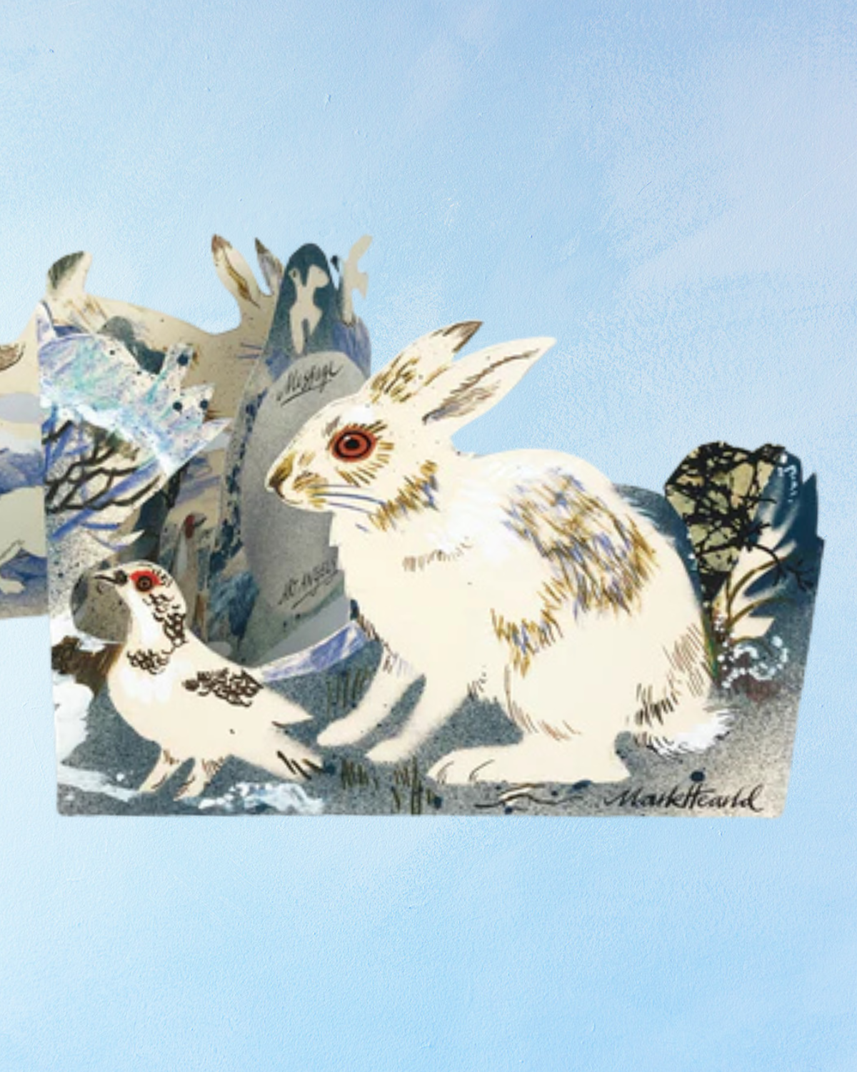 greeting card - winter wildlife concertina