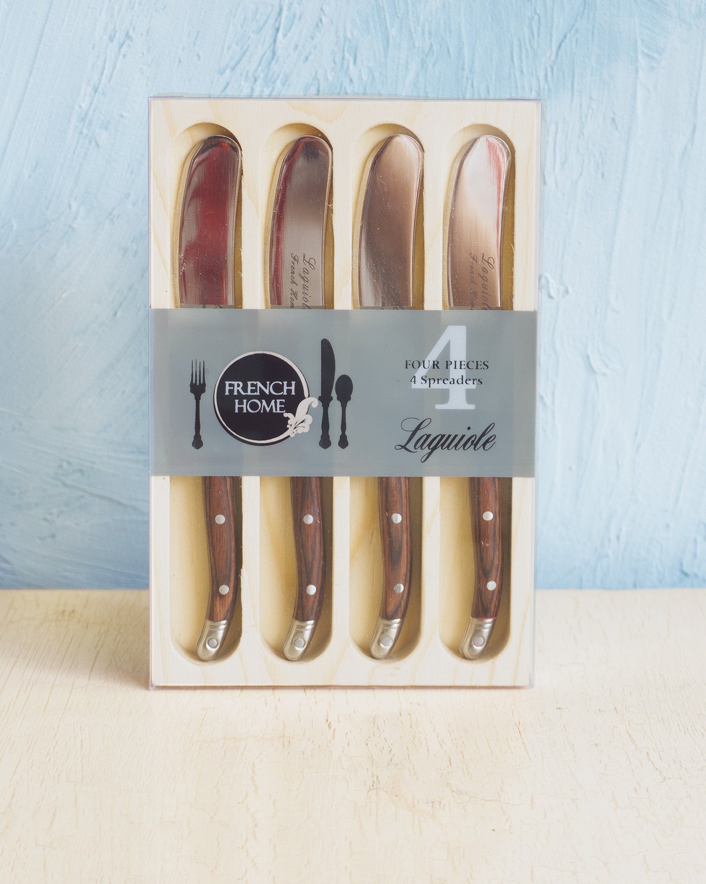 Laguiole four piece spreader set olivewood