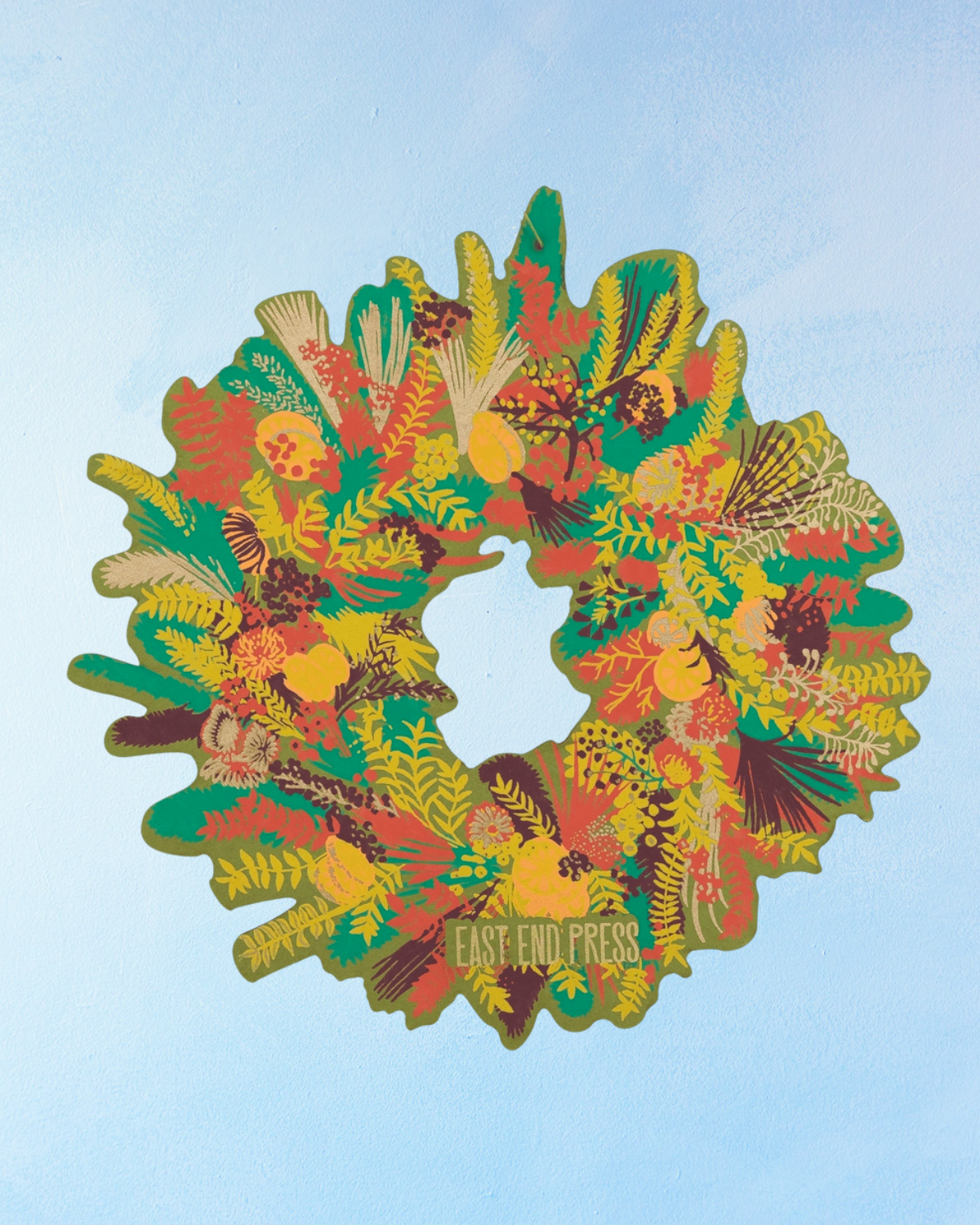 winter blooms wreath