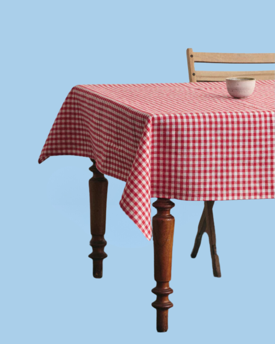 linen tablecloth - red gingham
