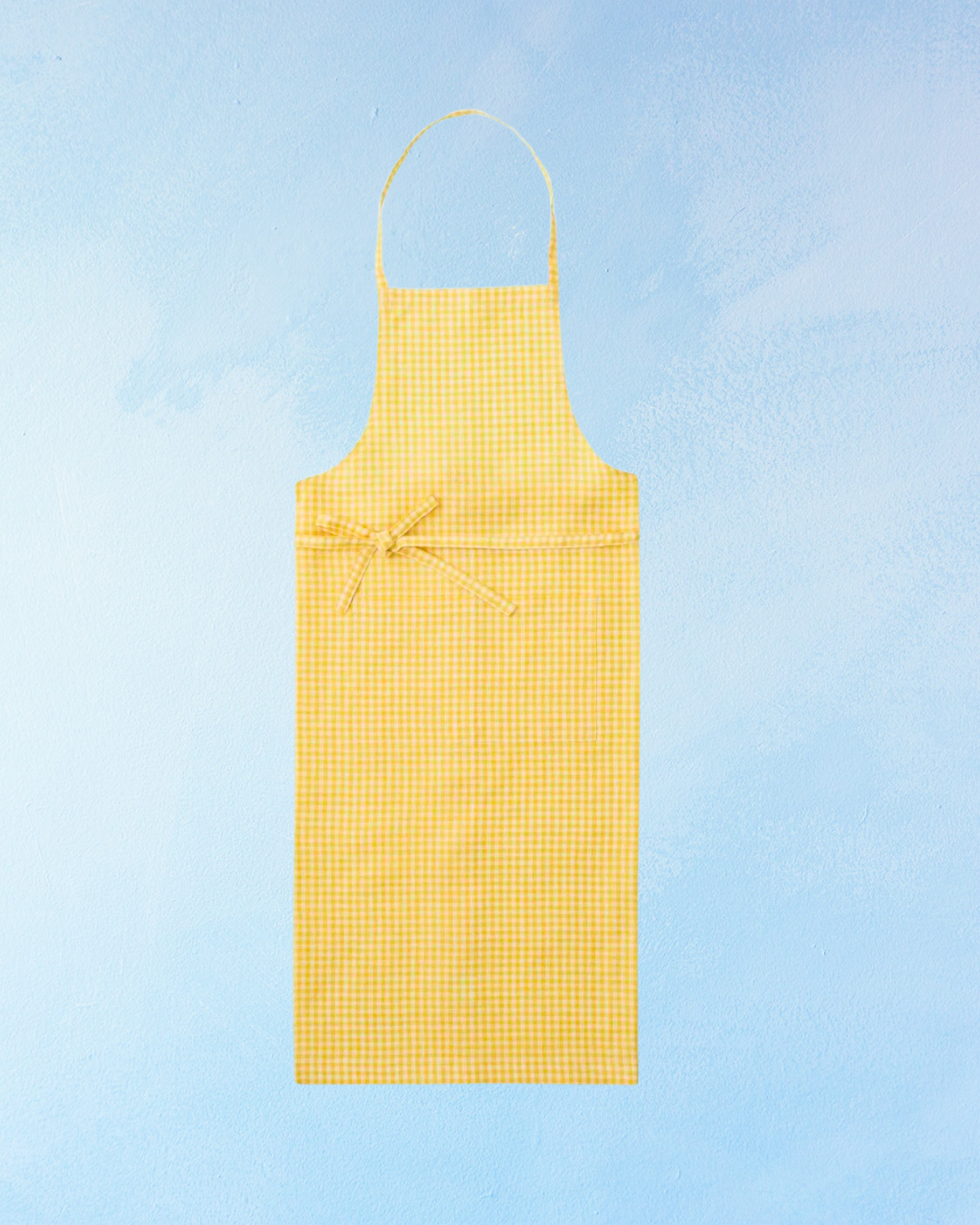 linen apron - yellow gingham