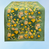 table runner - green and yellow fruit