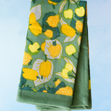 tea towel - yellow and green fruit