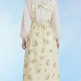 apron - pale yellow floral